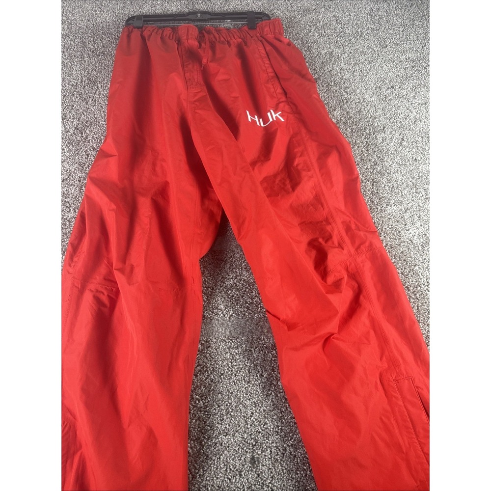 Huk Fishing Men's Red Pant Size Large